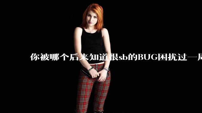 你被哪个后来知道很sb的BUG困扰过一周以上吗？